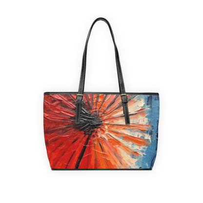 Umbrella Painting PU Leather Shoulder Bag: Channel Your Inner Artist with Abstract Oil Paint