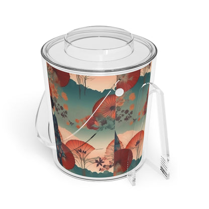 Fashionable Kimono-Inspired Ice Bucket with Tongs: Unleash Your Style