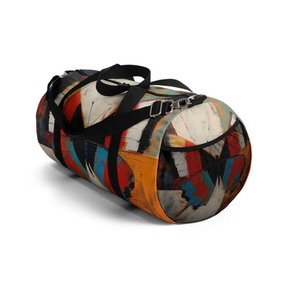 Bauhaus-Inspired Butterfly Symphony: Duffel Bag  with Vibrant Colors and Intricate Details