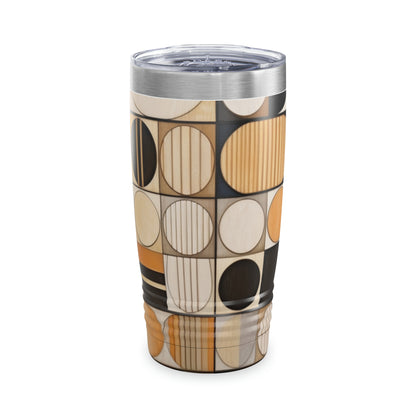 Circle Harmony: Art-inspired Tumbler with Geometric Simplicity