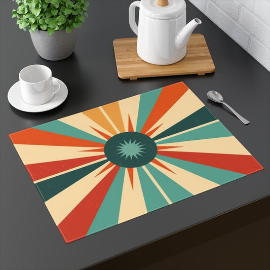 Vintage Fashion Inspiration: Starburst Candy Colored Placemat with 1950s and 1960s Flair