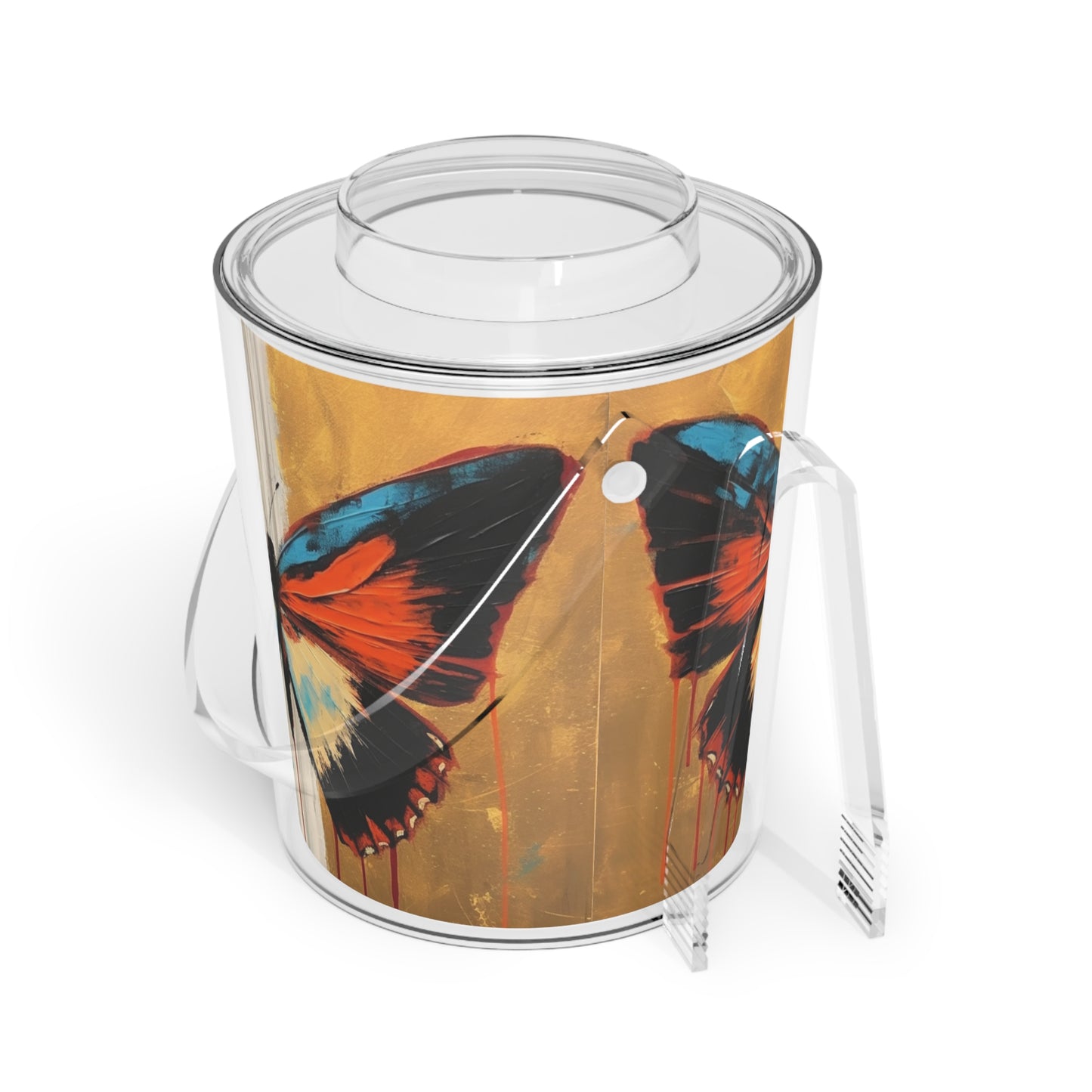 Ice Bucket with Tongs with Bauhaus Butterfly: A Fusion of Art and Nature