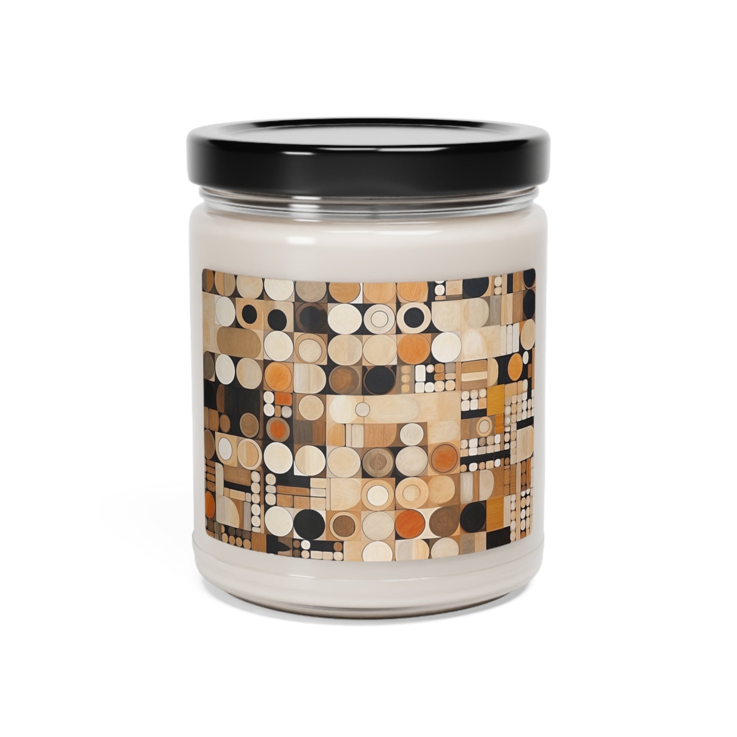 Earthy Serenity: Circular Shapes Scented Soy Candle