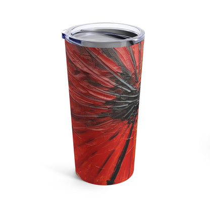 Umbrella Painting Tumbler: Channel Your Inner Artist with Abstract Oil Paint