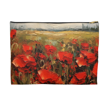 Abstract Poppy Fields: Accessory Pouch for Artistic Inspiration