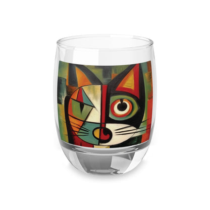 Picasso's Retro Gallery: Midcentury Modern Whiskey Glass with Vintage Fashion and Artistic Touch