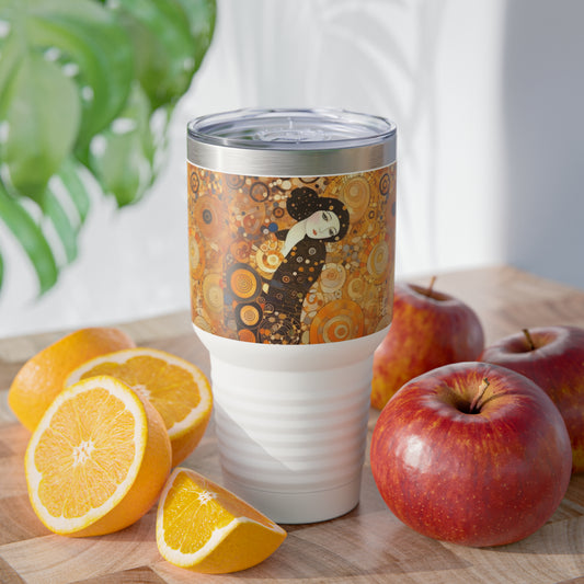 Sensational Symmetry: Ringneck Tumbler Inspired by Gustav Klimt's Women