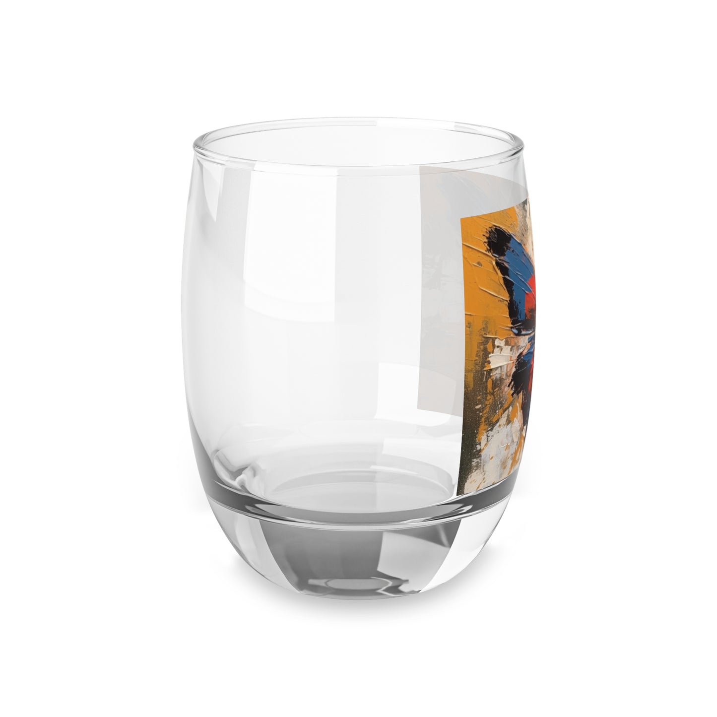 Bauhaus-Inspired Butterfly Wings: Whiskey Glass for Abstract Art Enthusiasts