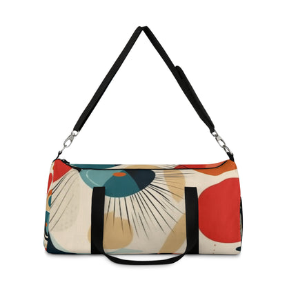 Abstract Elegance: Midcentury Modern Duffel Bag with Modern Abstract Art and Vintage Fashion