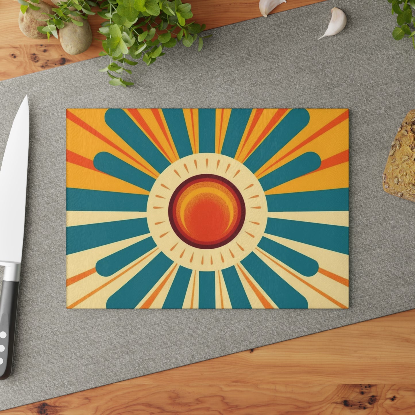 Atomic Age Sunshine: Midcentury Modern Sun Glass Cutting Board