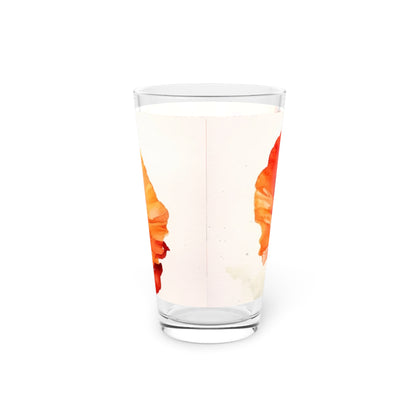 Stunning Poppy Flower Watercolor Pint Glass: A Blossoming Experience