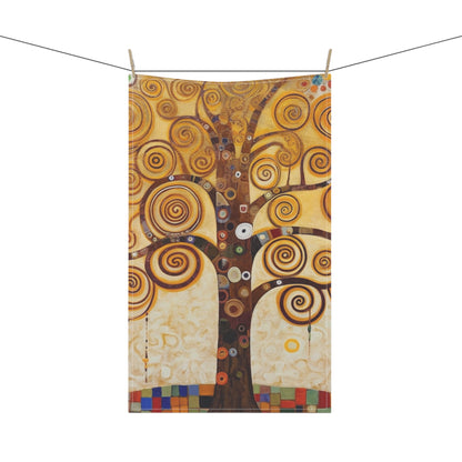 Captivating Artistry: The Tree of Life Kitchen Towel, Inspired by Gustav Klimt's Timeless Masterpiece