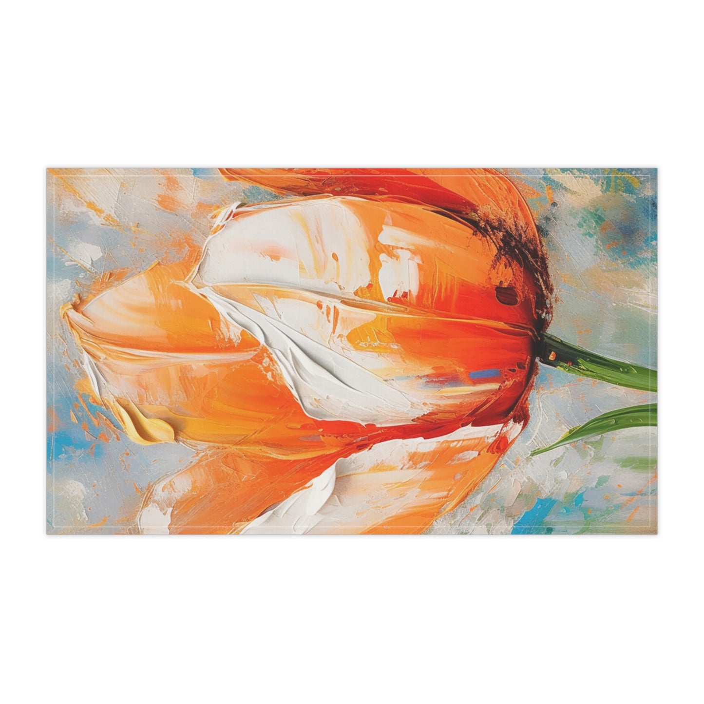 Kitchen Towel with Vibrant Orange Tulip: Embrace the Beauty of Nature