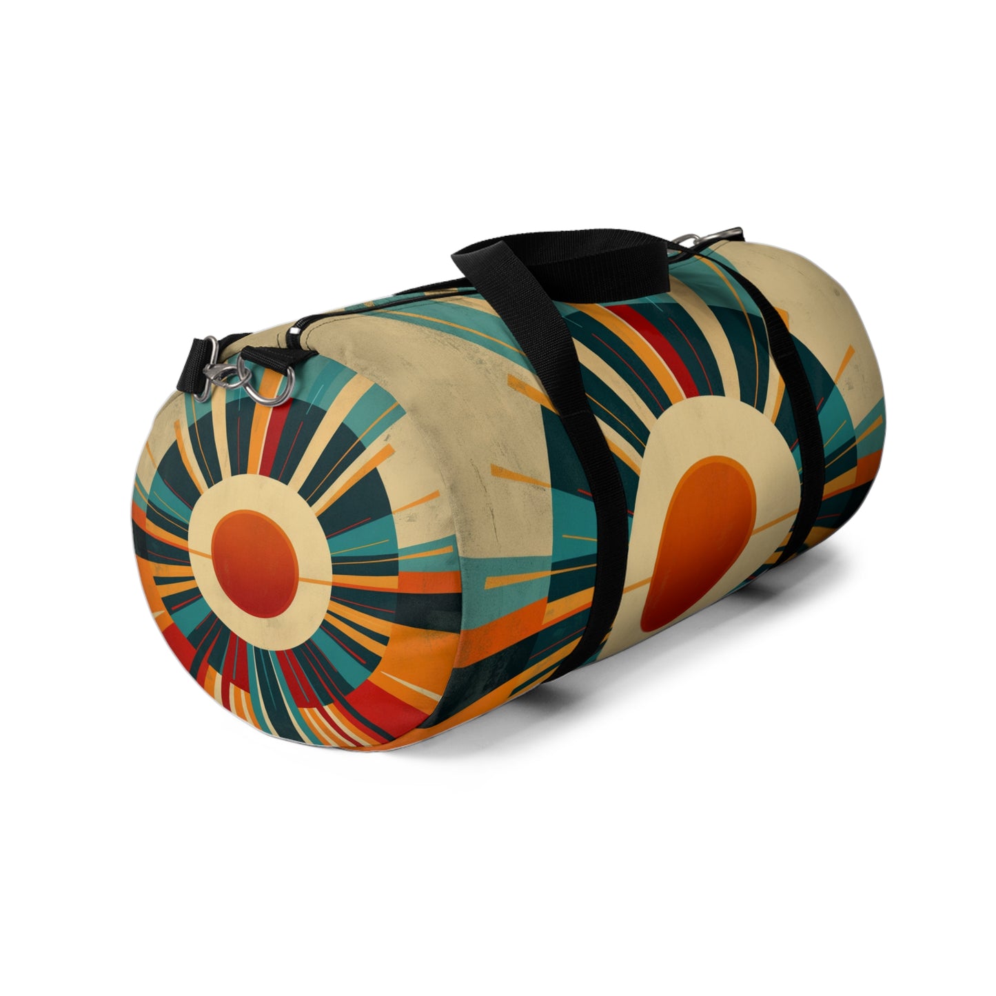 Minimalist Sunshine: Midcentury Modern Sun Duffel Bag