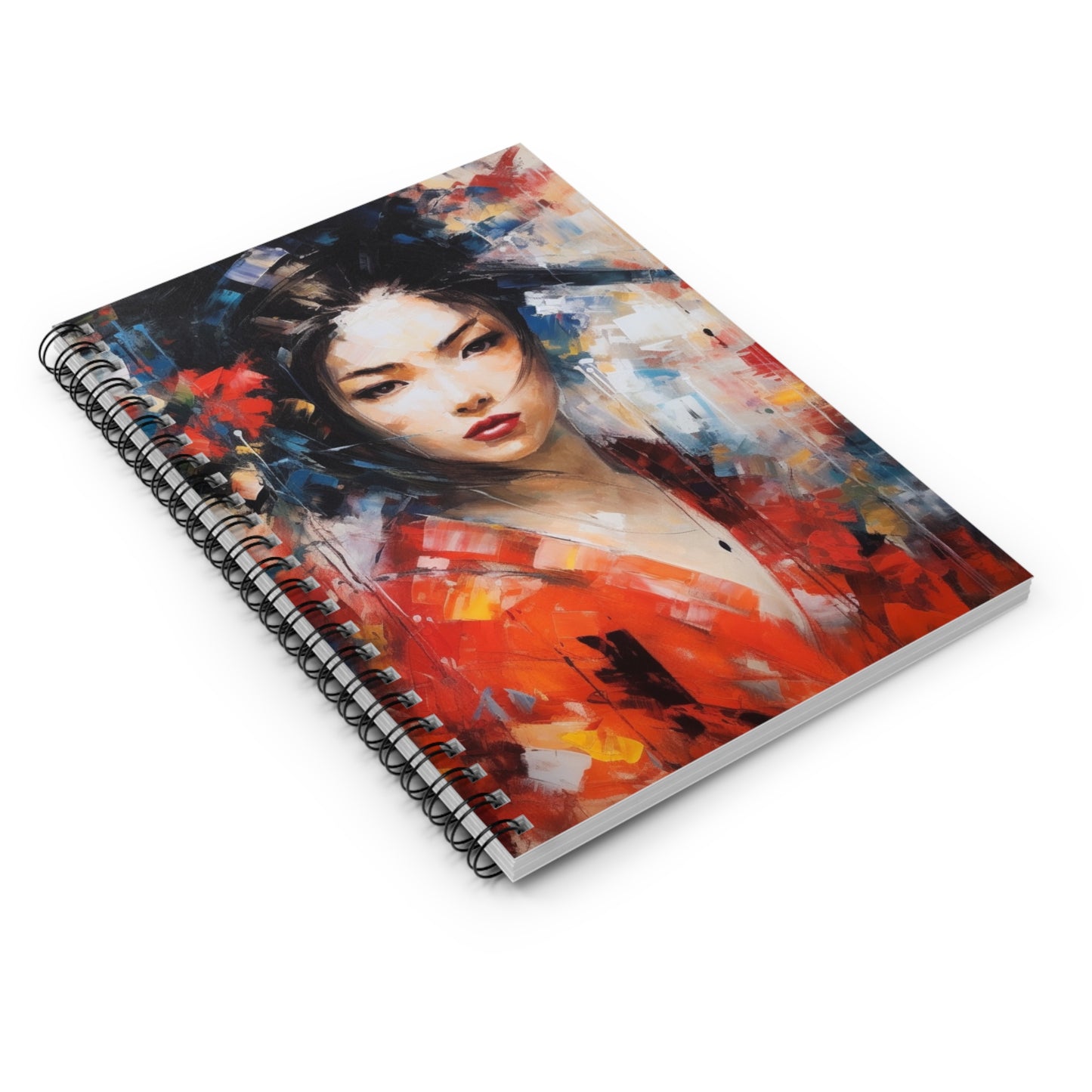 Abstract Geisha Art Spiral Notebook