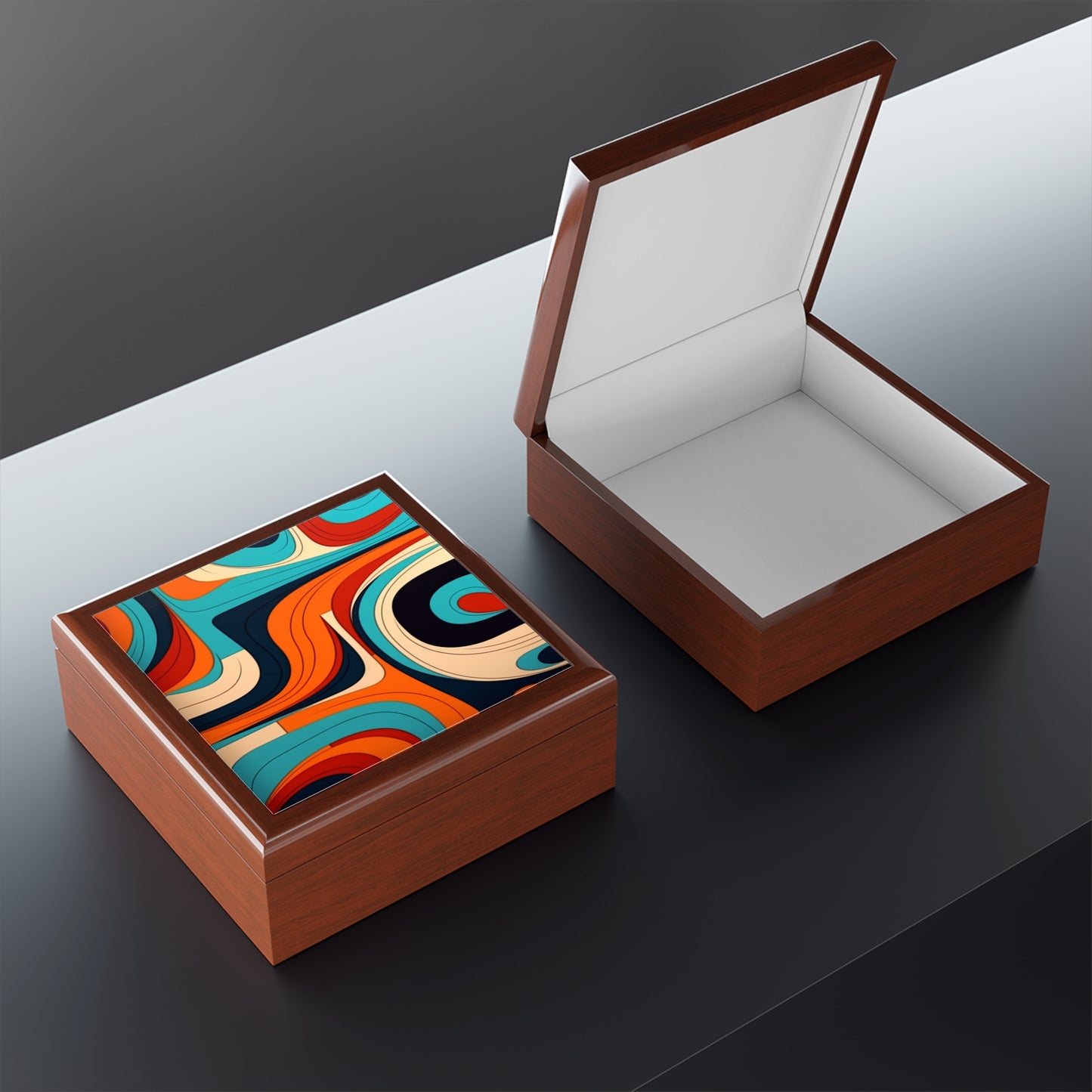 Midcentury Abstractions: Abstract-Inspired Jewelry Box for Atomic Age Design