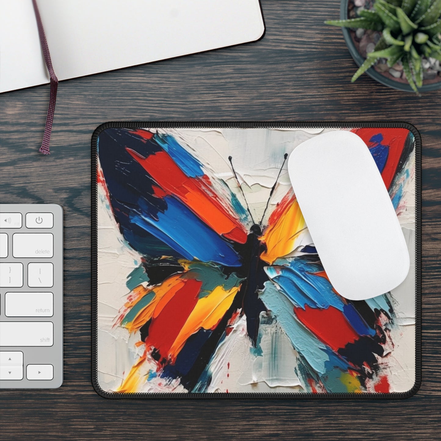 Abstract Gaming Mouse Pad for Art Lovers: Butterfly-Inspired Delight