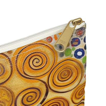 Captivating Artistry: The Tree of Life Accessory Pouch, Inspired by Gustav Klimt's Timeless Masterpiece