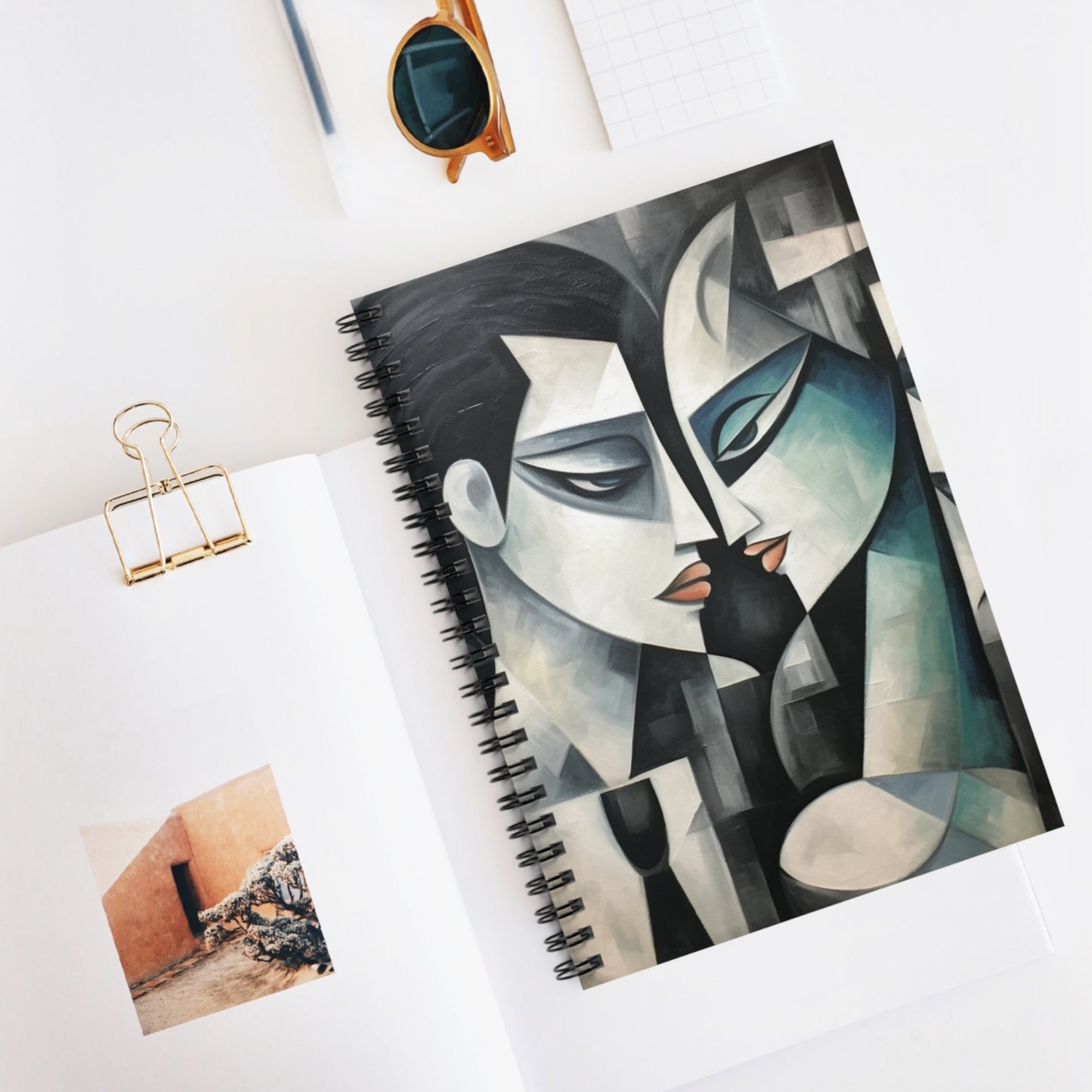 Spiral Notebook with Cubist Art: Write with Artistic Finesse and Abstract Flair