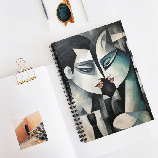 Spiral Notebook with Cubist Art: Write with Artistic Finesse and Abstract Flair