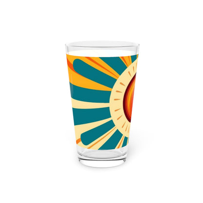 Atomic Age Sunshine: Midcentury Modern Sun Pint Glass