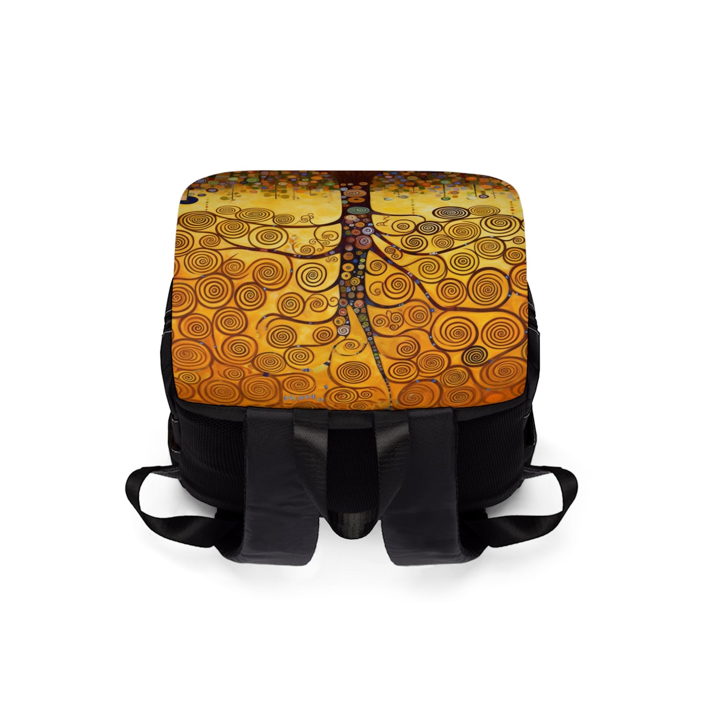 Symbolic Harmony: Gustav Klimt Tree of Life Unisex Casual Shoulder Backpack, Embrace Artistic Elegance