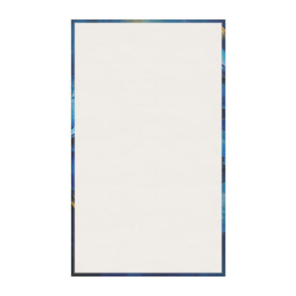 Abstract Wallpaper Kitchen Towel: Immersive Floral Beauty with Blue Orchid Motif