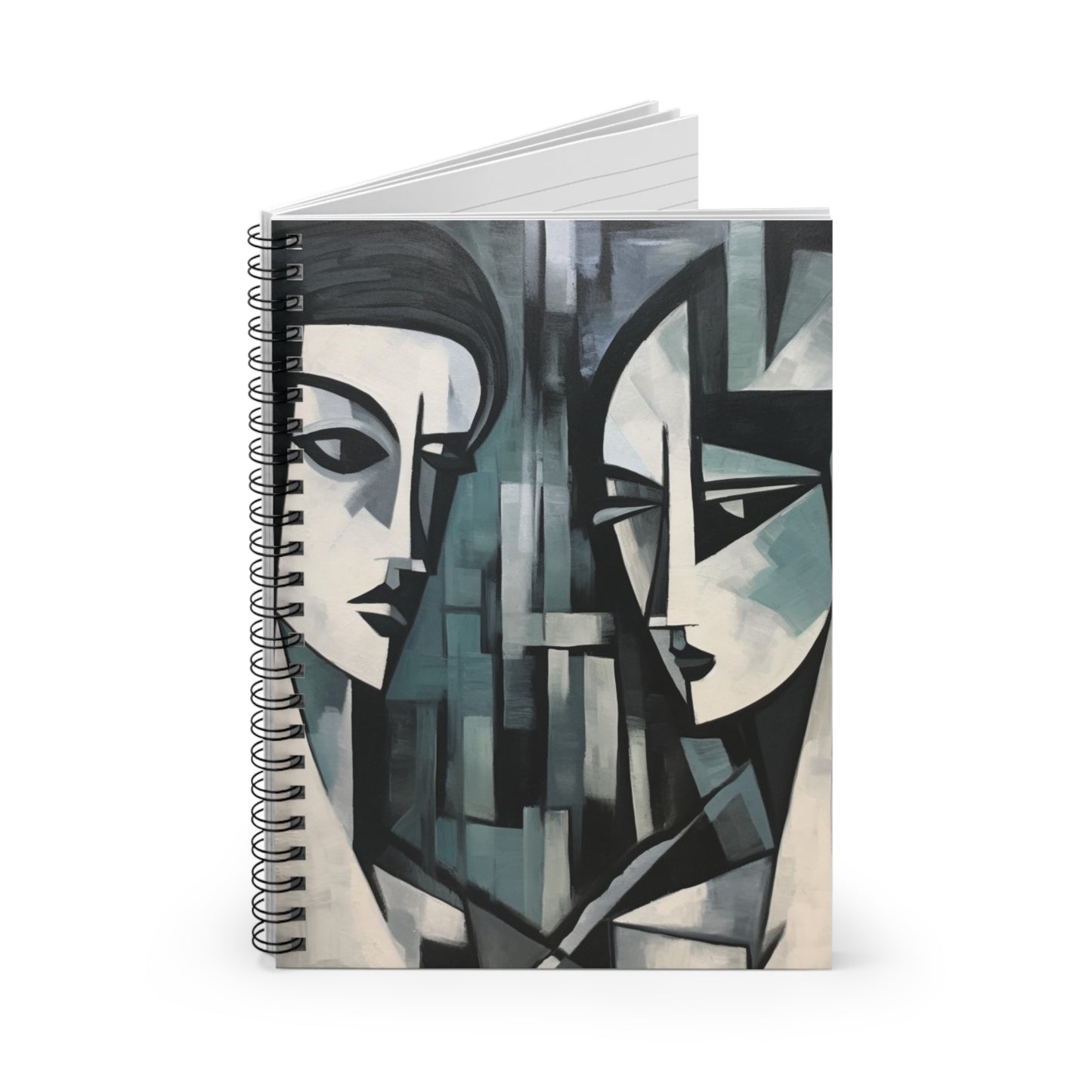 Spiral Notebook with Cubist Style: A Portable Canvas of Abstract Elegance