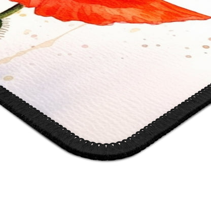 Watercolor Poppy Garden Gaming Mouse Pad: Unleash the Beauty of Nature