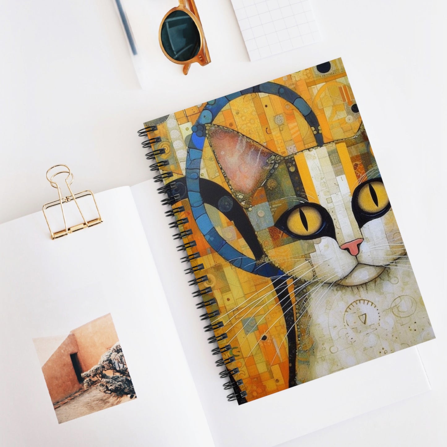 Artistic Symbolism: Klimt-Inspired Spiral Notebook