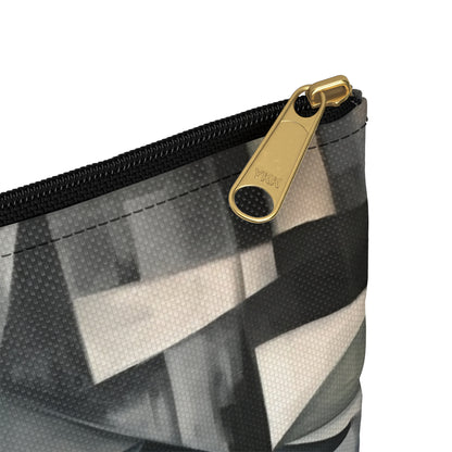 Accessory Pouch with Cubist Art: Finesse and Abstract Flair