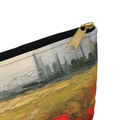 Abstract Poppy Fields: Accessory Pouch for Artistic Inspiration