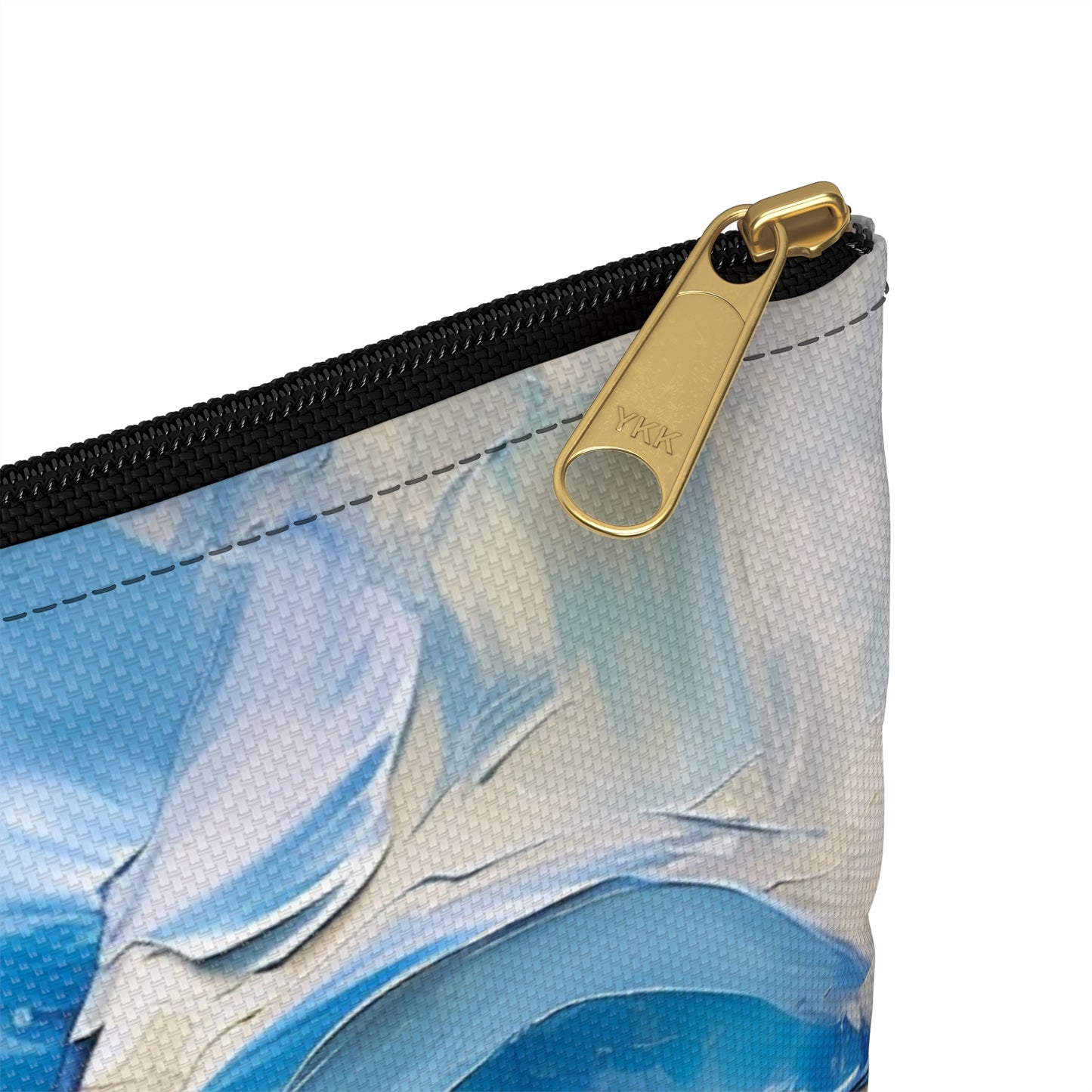 Embrace Artistic Expression with Blue Orchid Abstract Painting Accessory Pouch