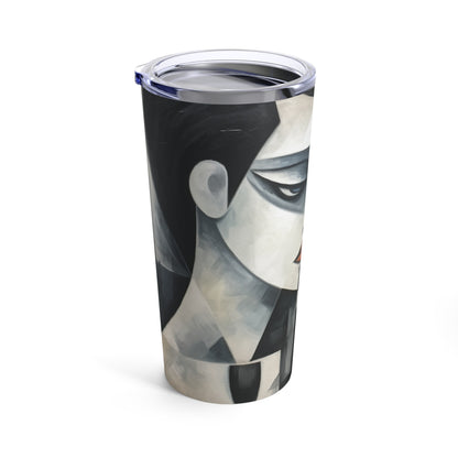 Tumbler with Cubist Art: Sip with Artistic Finesse and Abstract Flair