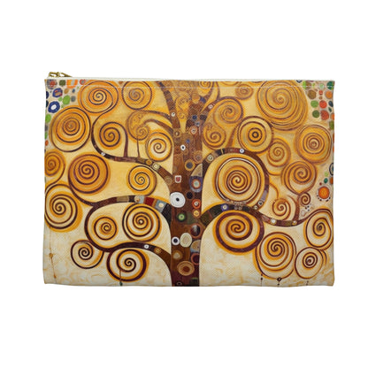 Captivating Artistry: The Tree of Life Accessory Pouch, Inspired by Gustav Klimt's Timeless Masterpiece