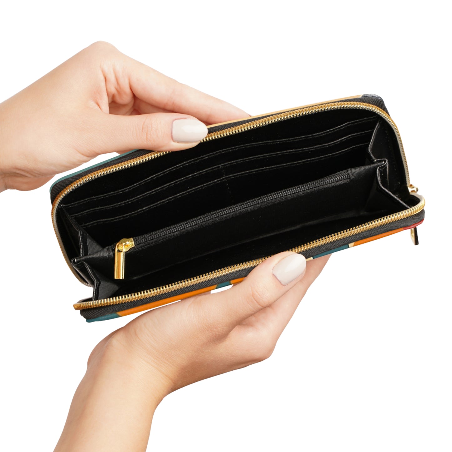 Geometric Midcentury Modern Zipper Wallet