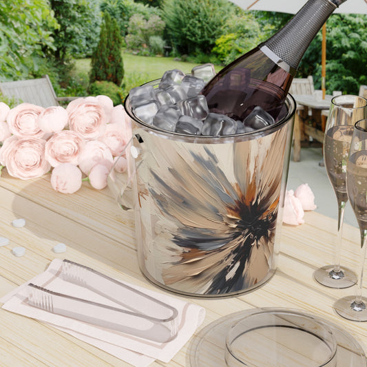 Tan Hua Ice Bucket with Tongs: A Floral Symphony