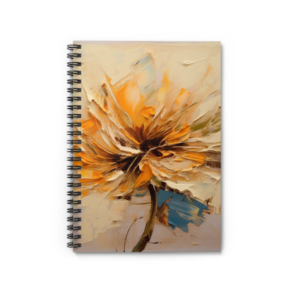 A Brush of Nature's Elegance: Spiral Notebook for Artistic Flower Lovers