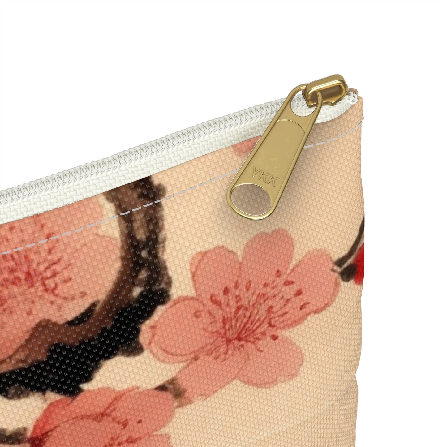 Floral Fusion: Accessory Pouch Merging Cherry Blossom Beauty and Artistic Flower Drawings