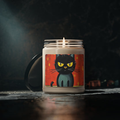 Fashionably Retro Feline: Midcentury Modern Scented Soy Candle with a Vintage Cat-Inspired Flair