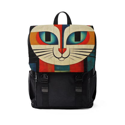 Artistic Vintage Vibes: Picasso-Inspired Midcentury Modern Unisex Casual Shoulder Backpack for Retro Fashion