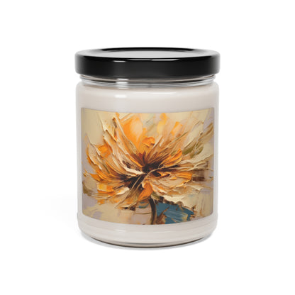 A Brush of Nature's Elegance: Scented Soy Candle for Artistic Flower Lovers