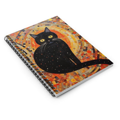 Artistic Cats Spiral Notebook: A Stylish Tribute to Gustav Klimt's Feline Inspirations