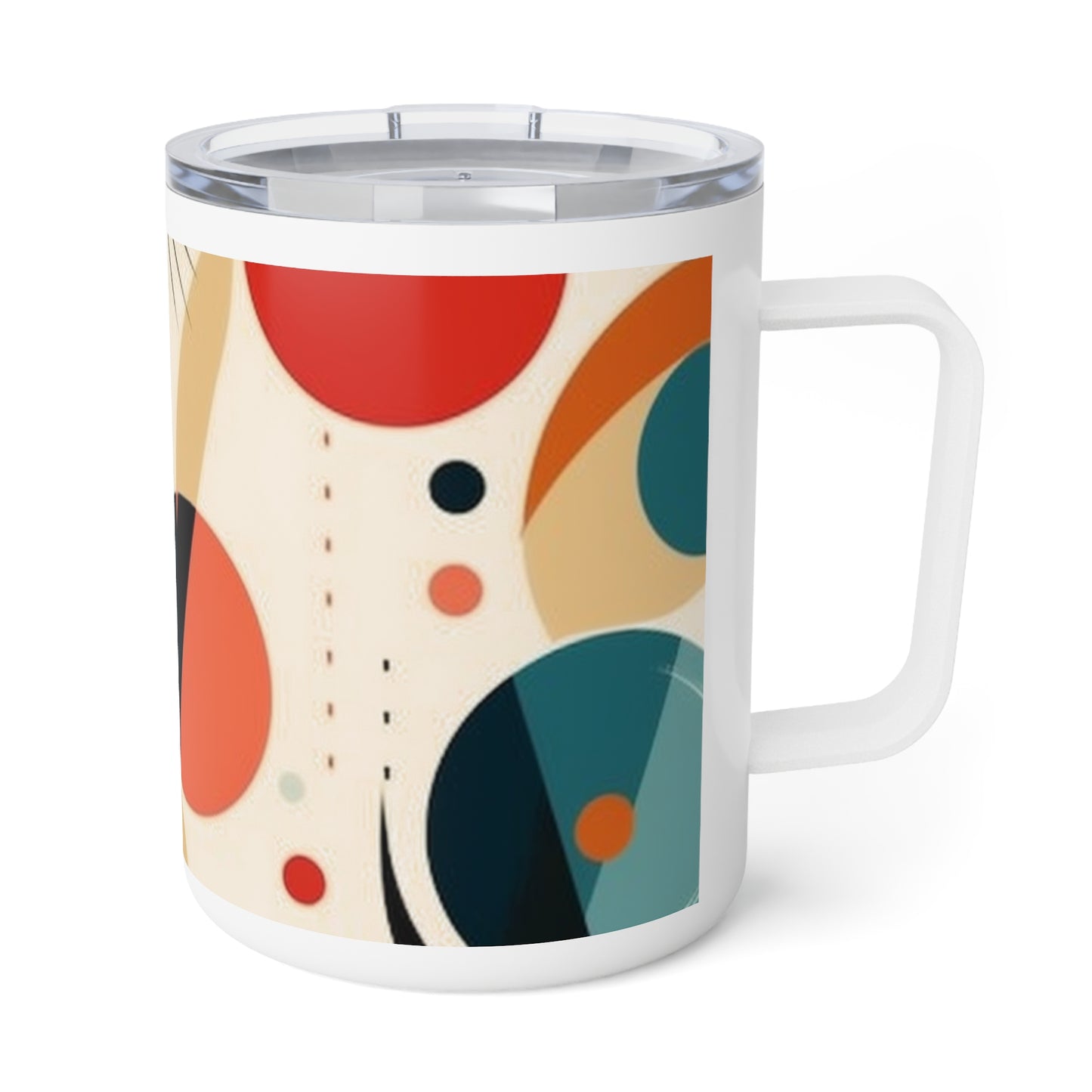 Midcentury Modern Marvel: Abstract Art Insulated Coffee Mug