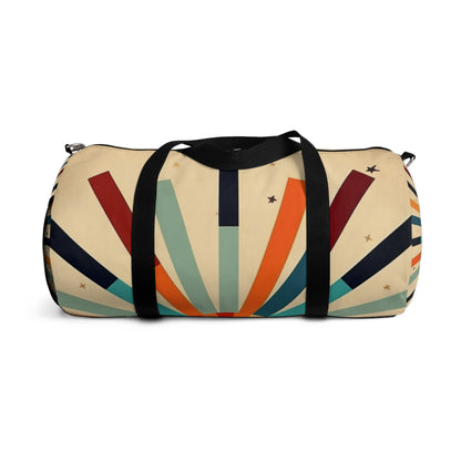 Vintage Fashion Revival: Step back in Time with our Starburst Candy Colored Duffel Bag