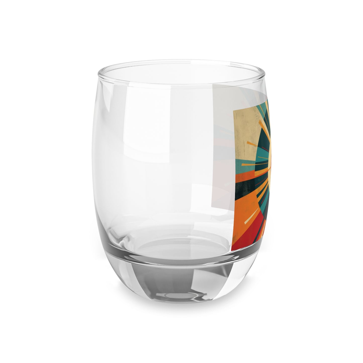 Minimalist Sunshine: Midcentury Modern Sun Whiskey Glass